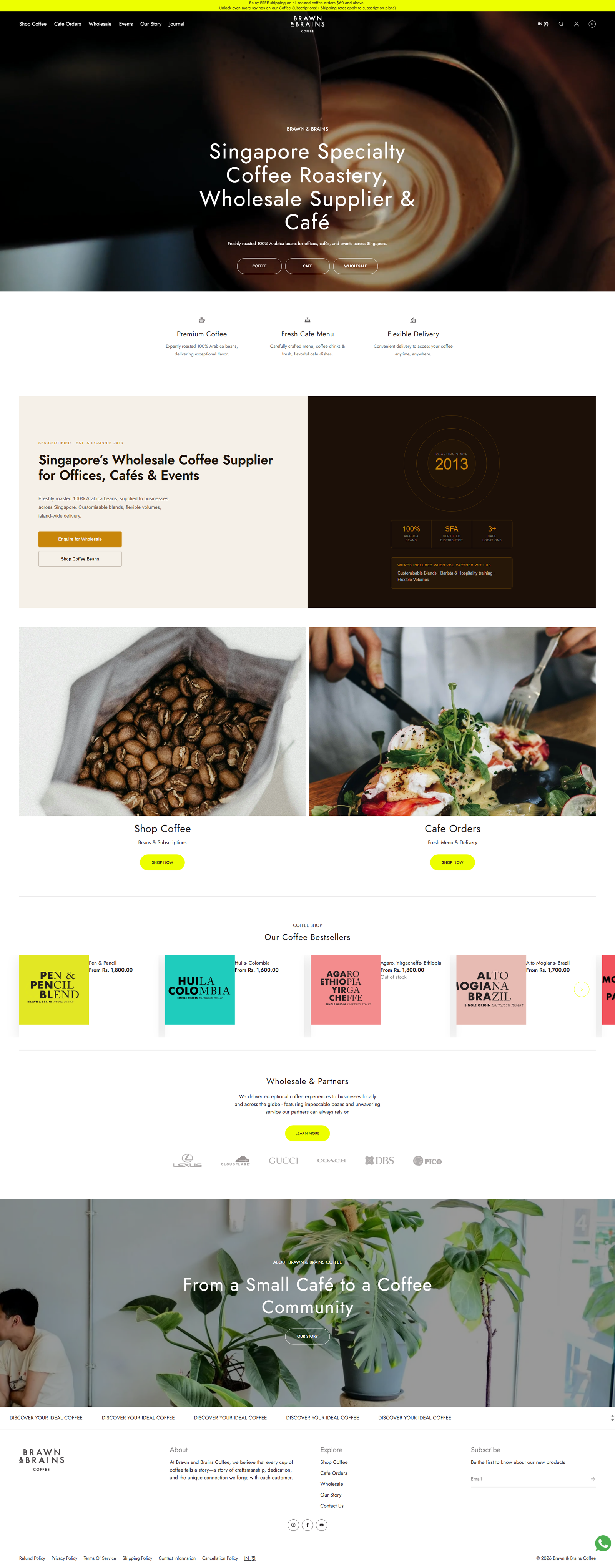 Client Project 01 — finished Shopify storefront, full page