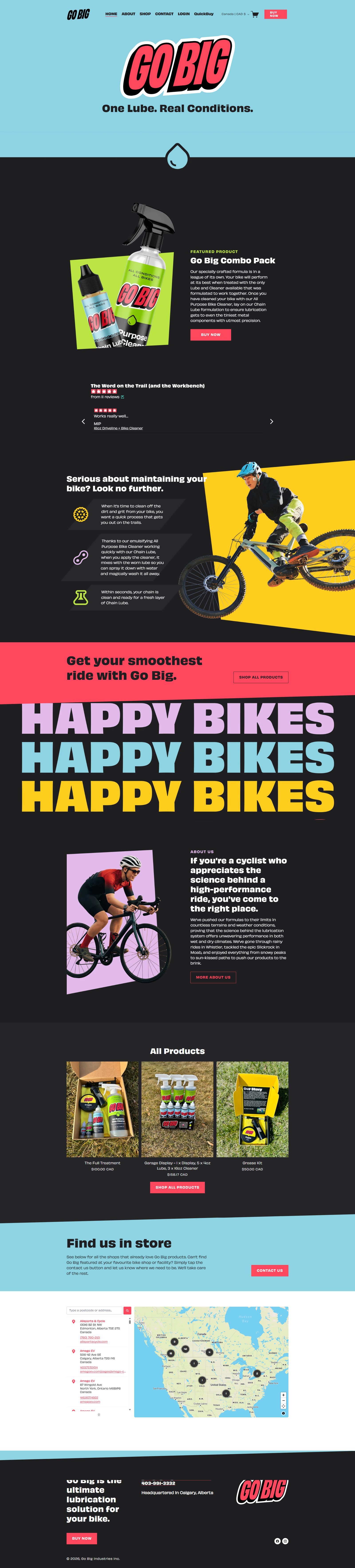 Client Project 01 — finished Shopify storefront, full page
