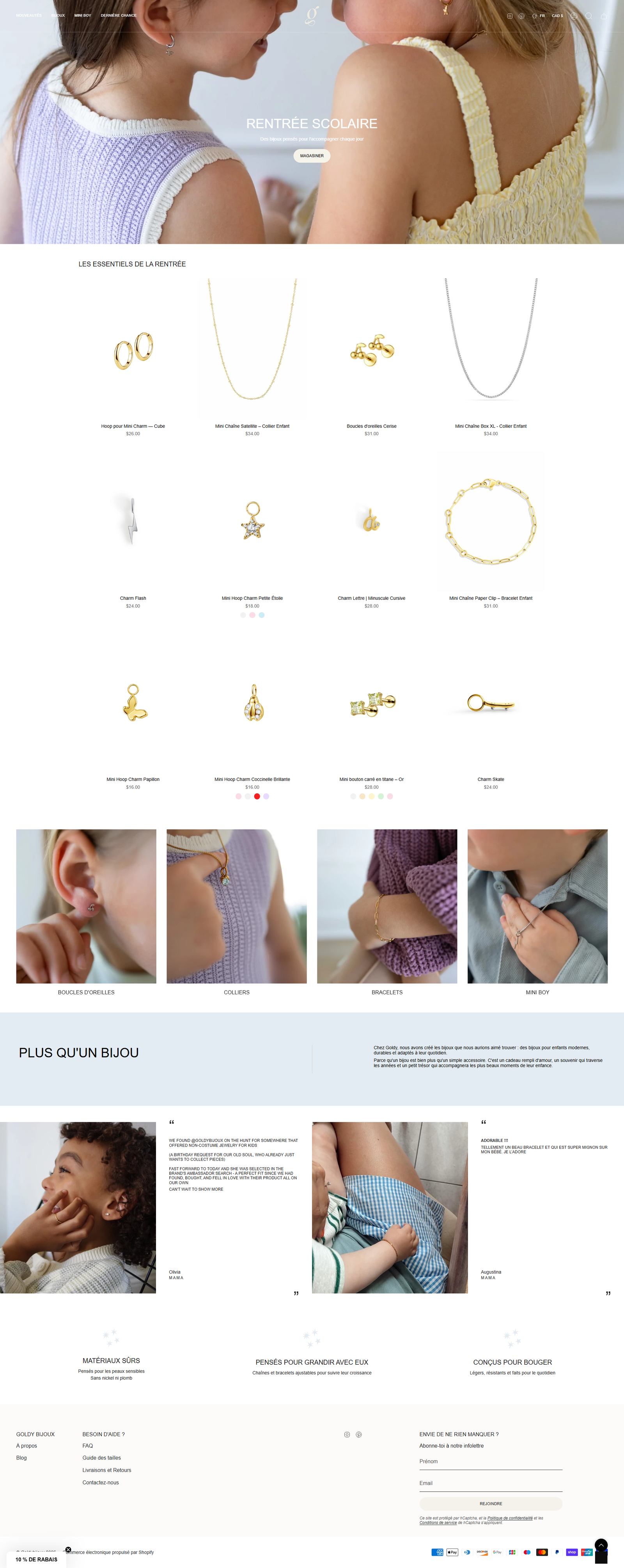 Client Project 01 — finished Shopify storefront, full page