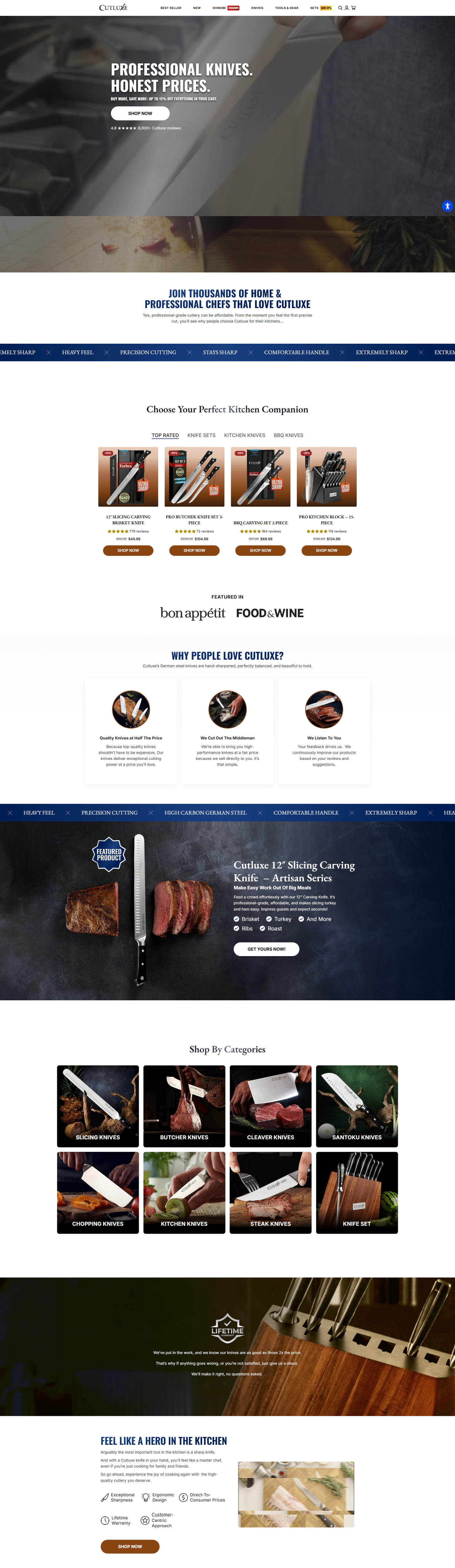 Client Project 01 — finished Shopify storefront, full page