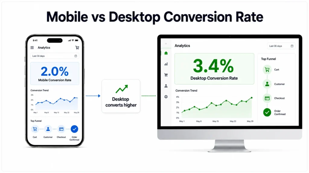 Mobile vs Desktop Conversion Rate