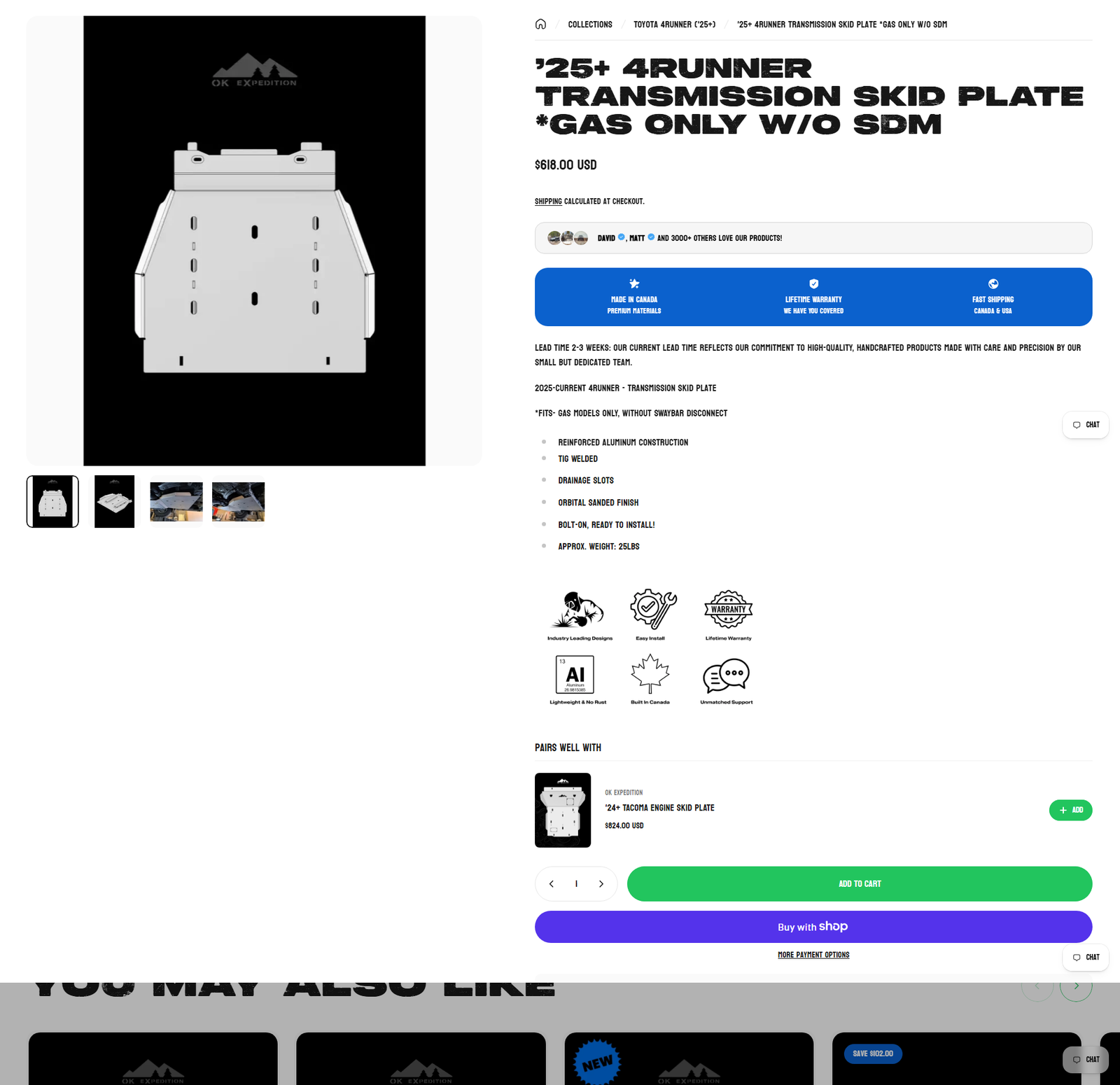 Product detail page screenshot