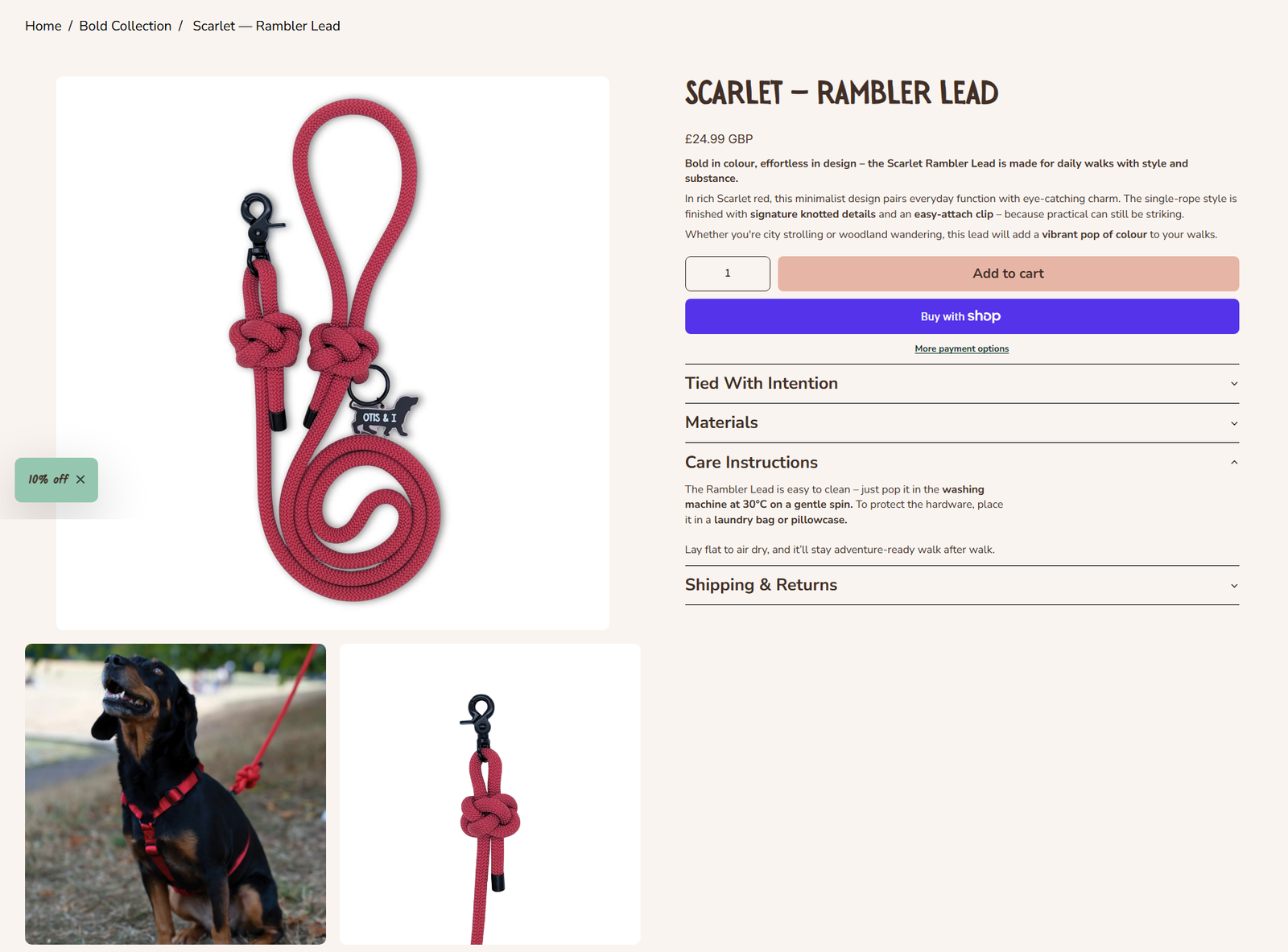 Product detail page screenshot