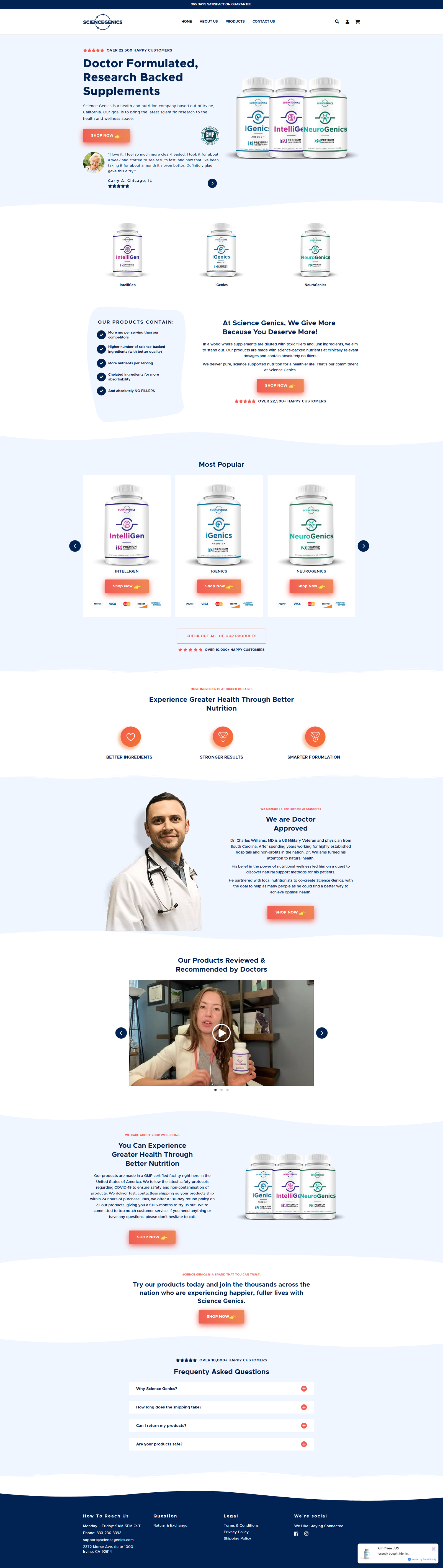 Client Project 01 — finished Shopify storefront, full page