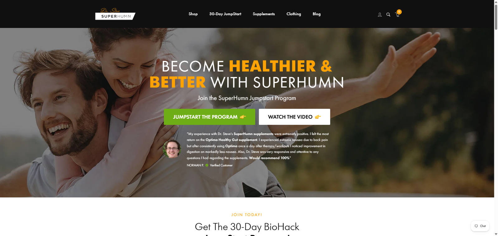 Homepage screenshot
