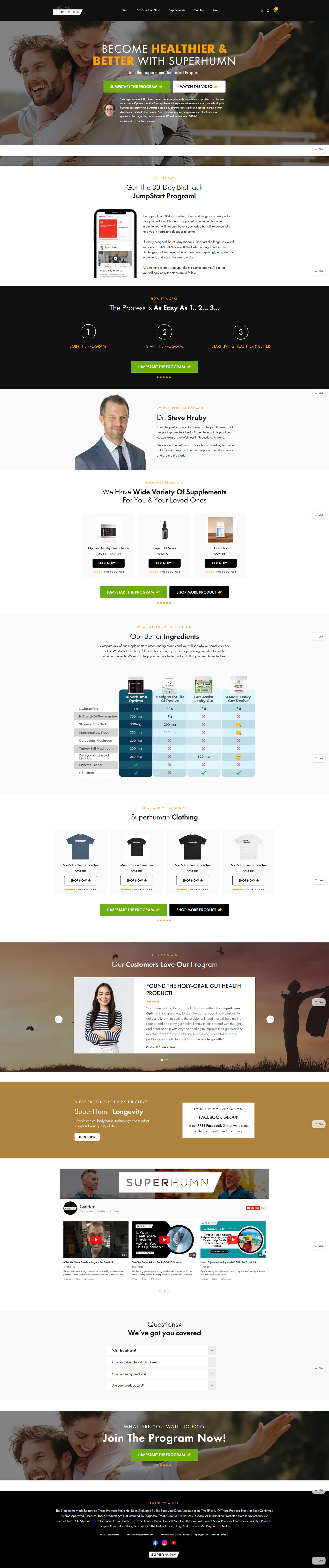 Client Project 01 — finished Shopify storefront, full page